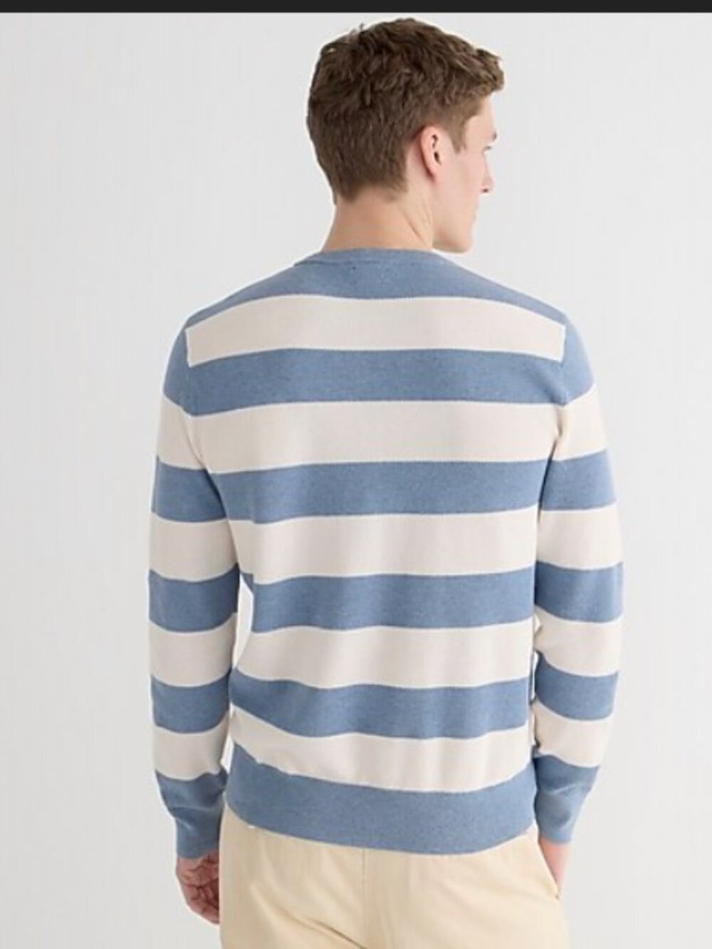 NWOT JCrew Cotton Piqué Knit Sweater Men's Large 100% Cotton Top Shirt Spring +